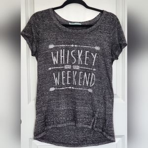 Gray "Whiskey Weekend" tee